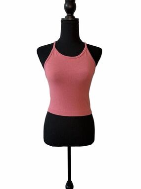 Banana Republic Factory Pink Ribbed Cropped Tank Top XS